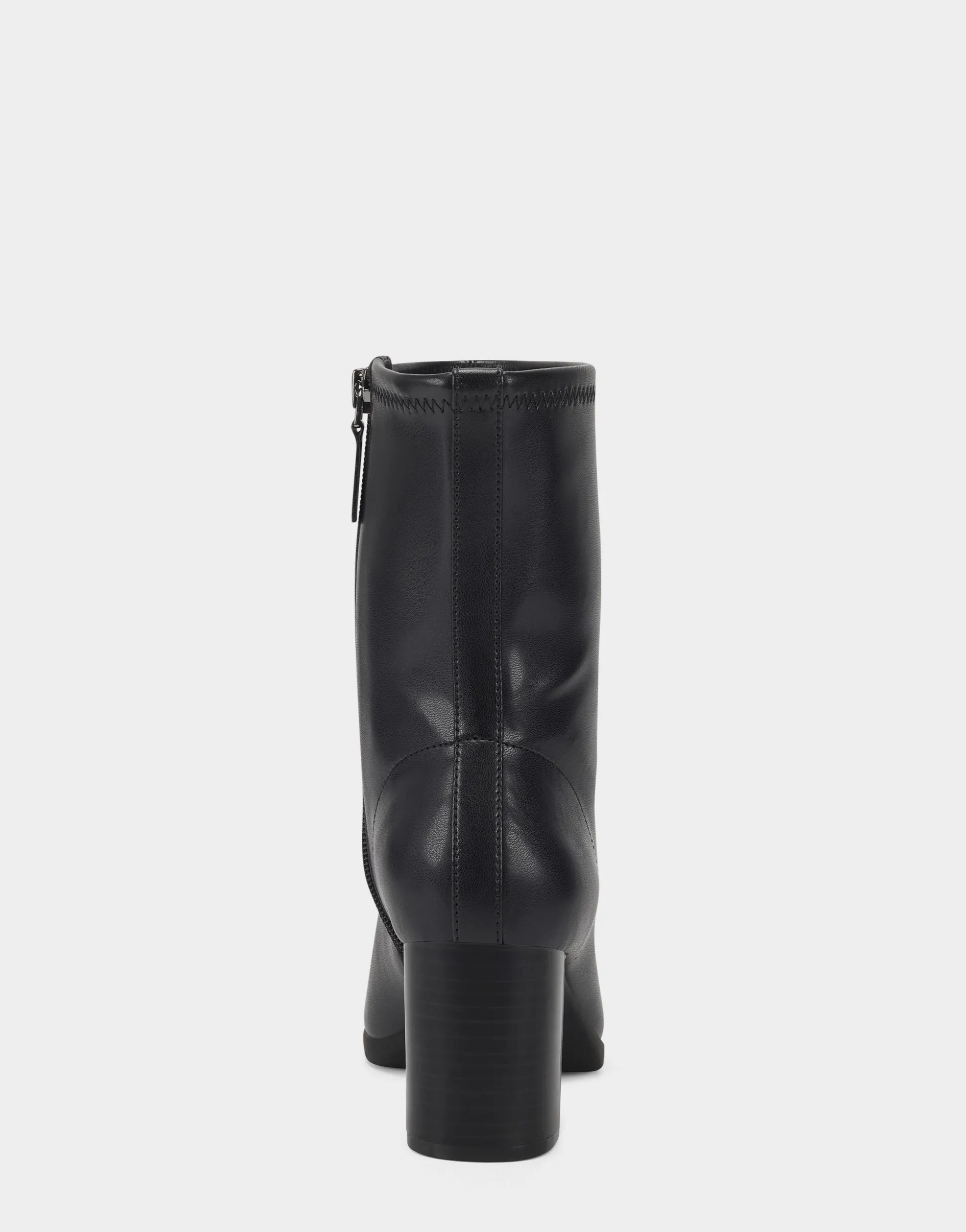 Comfortable Women's Ankle Boot in Black Faux Leather