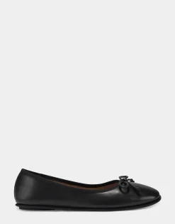 Comfortable Women's Ballet Flat in Black Genuine Leather