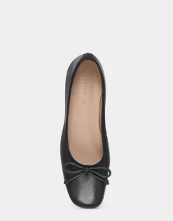 Comfortable Women's Ballet Flat in Black Genuine Leather