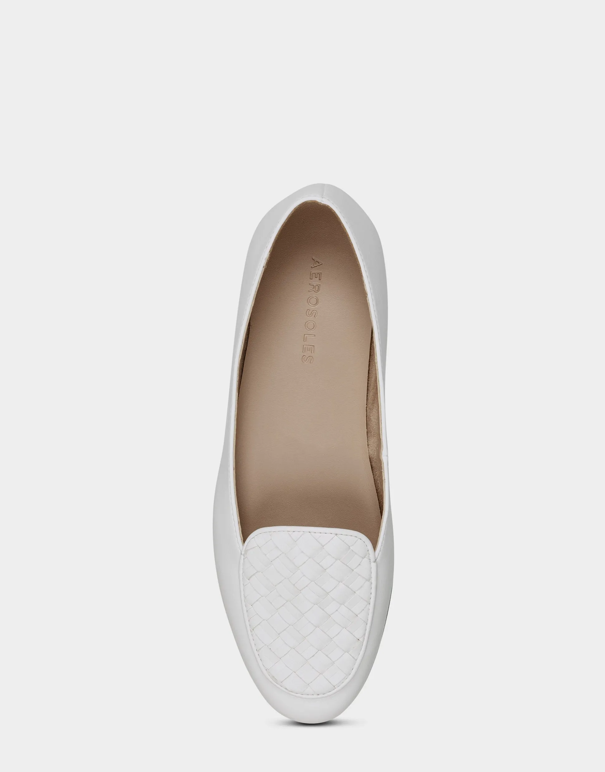 Comfortable Women's Loafer in White Faux Leather