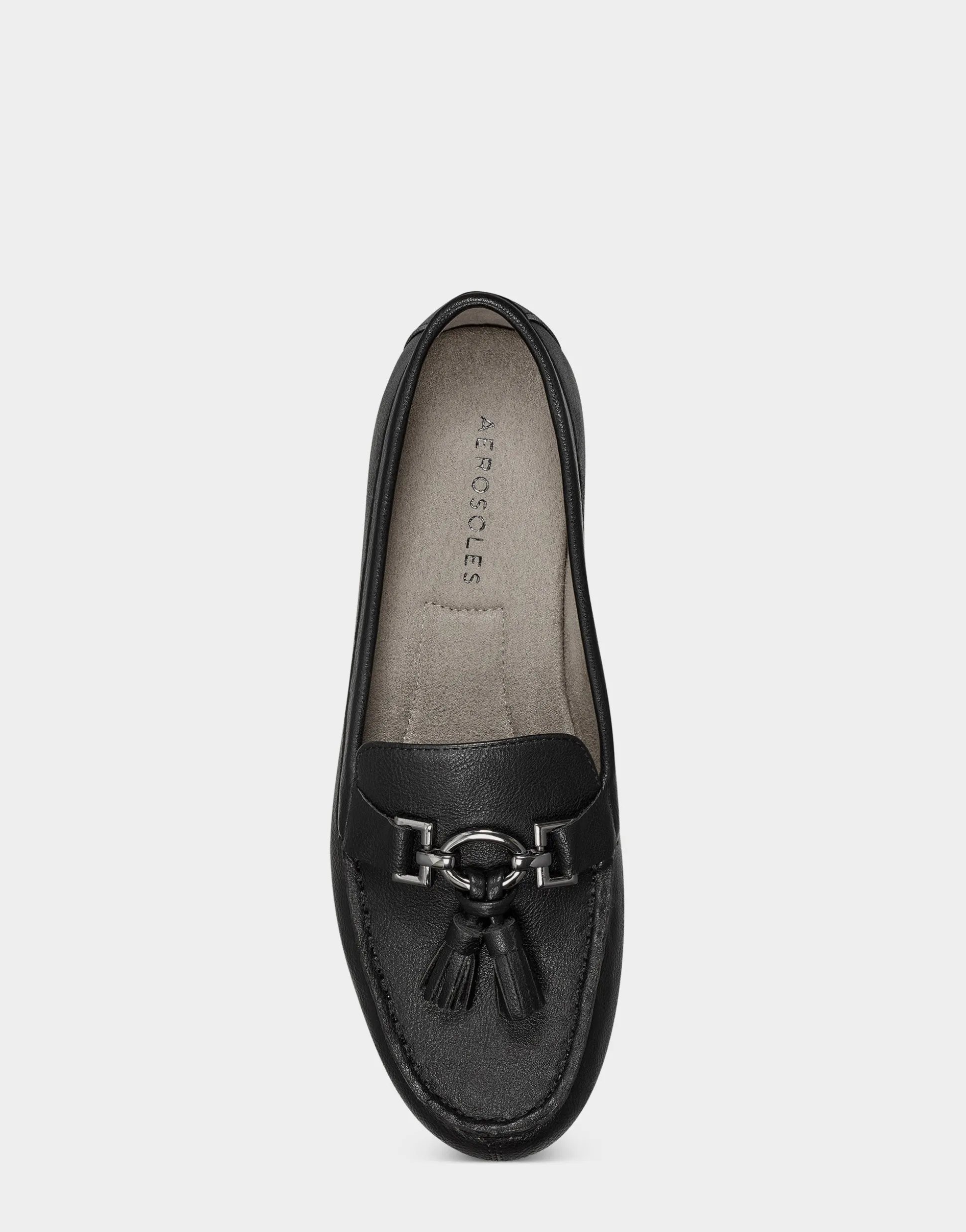 Comfortable Women's Loafer in Black Faux Leather