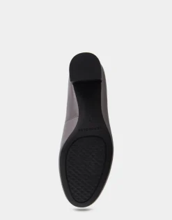 Comfortable Women's Mid Heel Pump in Gunmetal Genuine Leather