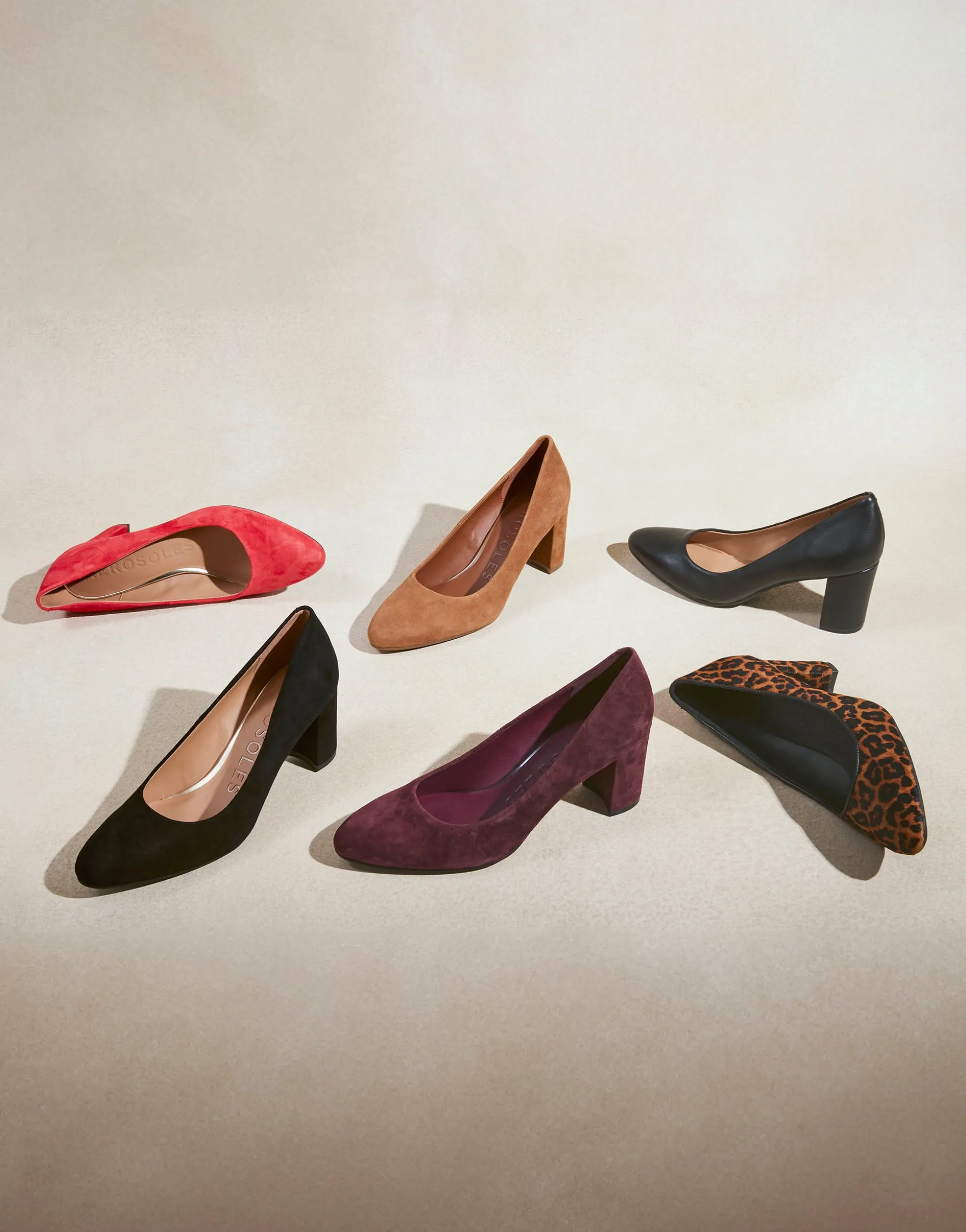 Comfortable Women's Mid Heel Pump in Genuine Black Suede