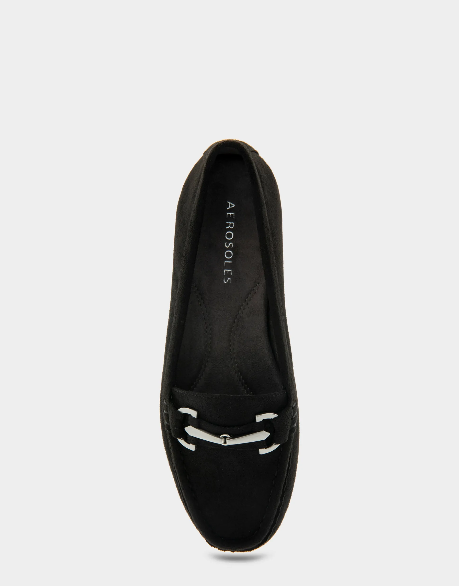 Comfortable Women's Ornamented Driver in Black Faux Suede