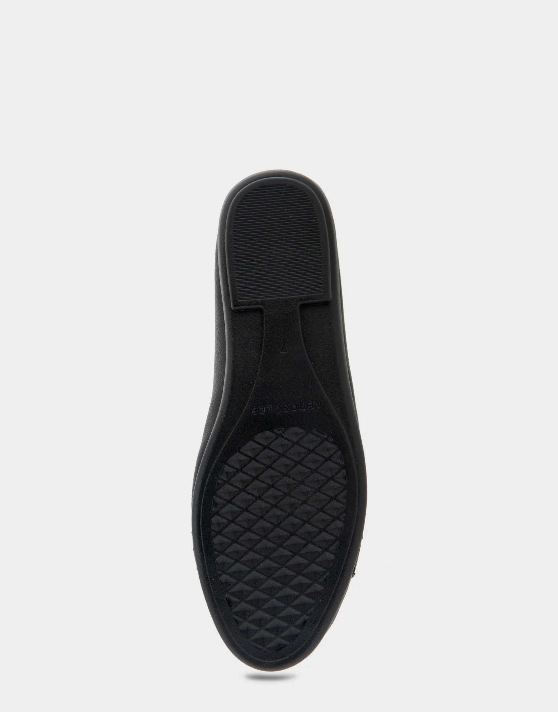 Comfortable Women's Ornamented Flat in Black Faux Leather