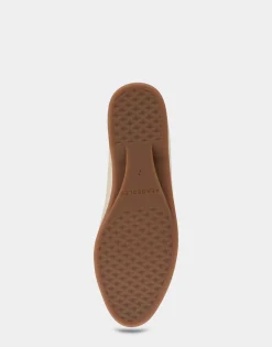 Comfortable Women's Ornamented Flat in Gold Faux Leather
