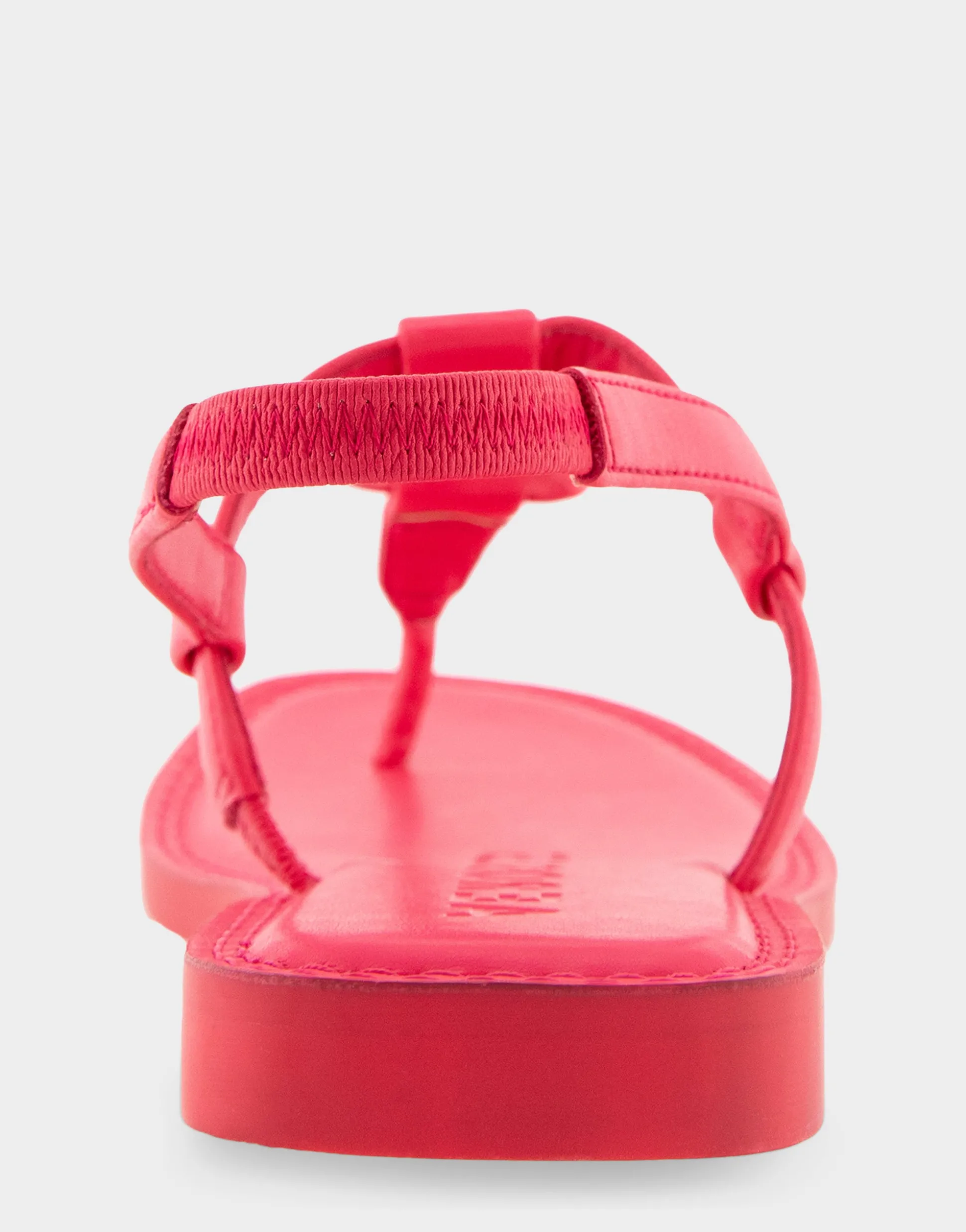 Comfortable Women's Ornamented Slingback Strap Thong Sandal in Virtual Pink Faux Leather