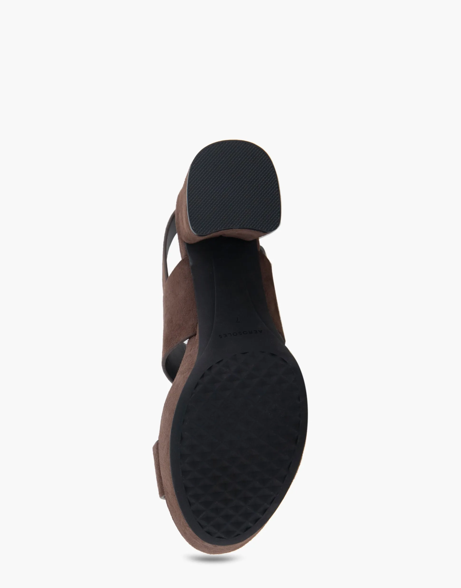 Comfortable Women's Platform Sandal in Brown Genuine Suede