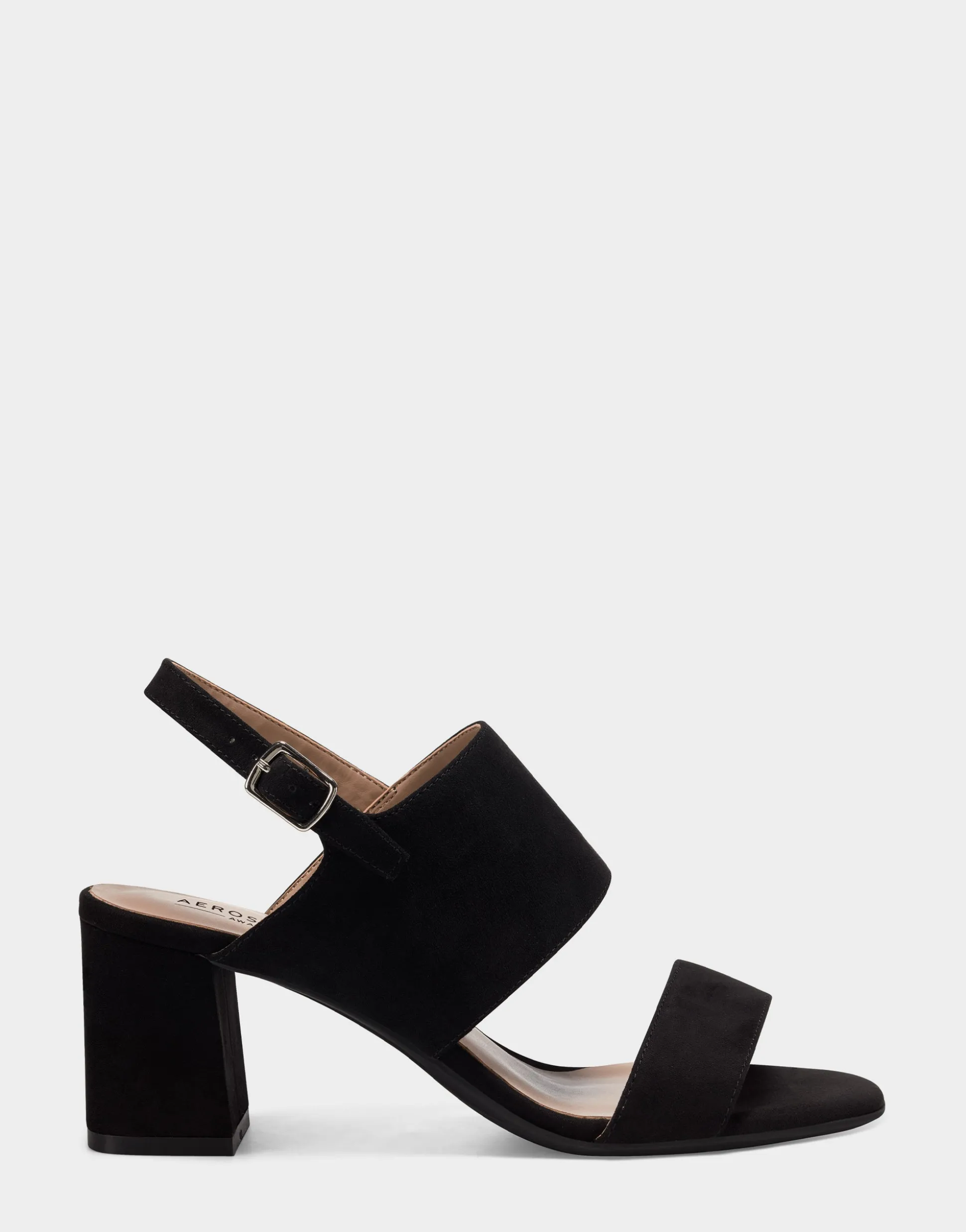 Comfortable Women's Sandal in Black Faux Suede