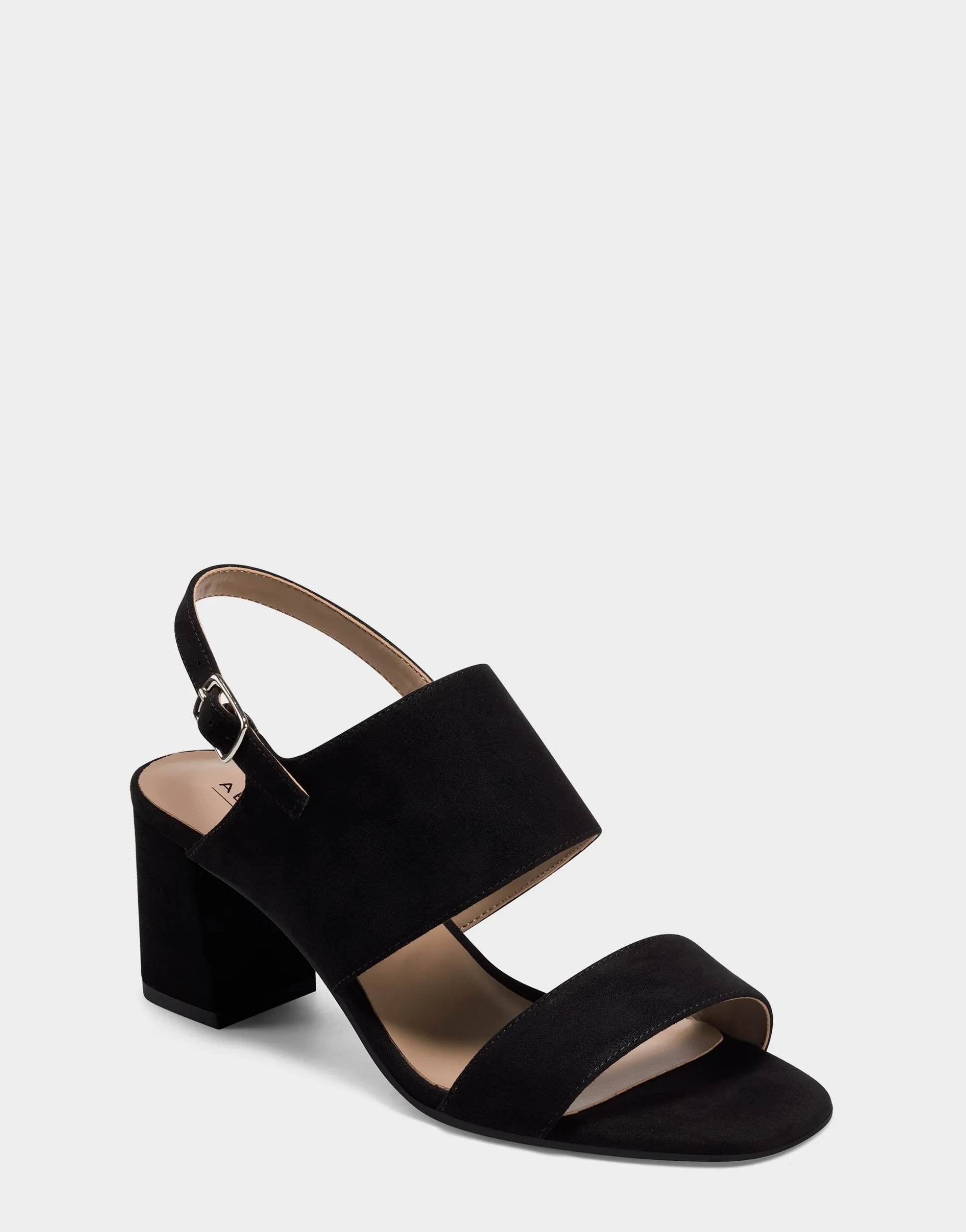 Comfortable Women's Sandal in Black Faux Suede