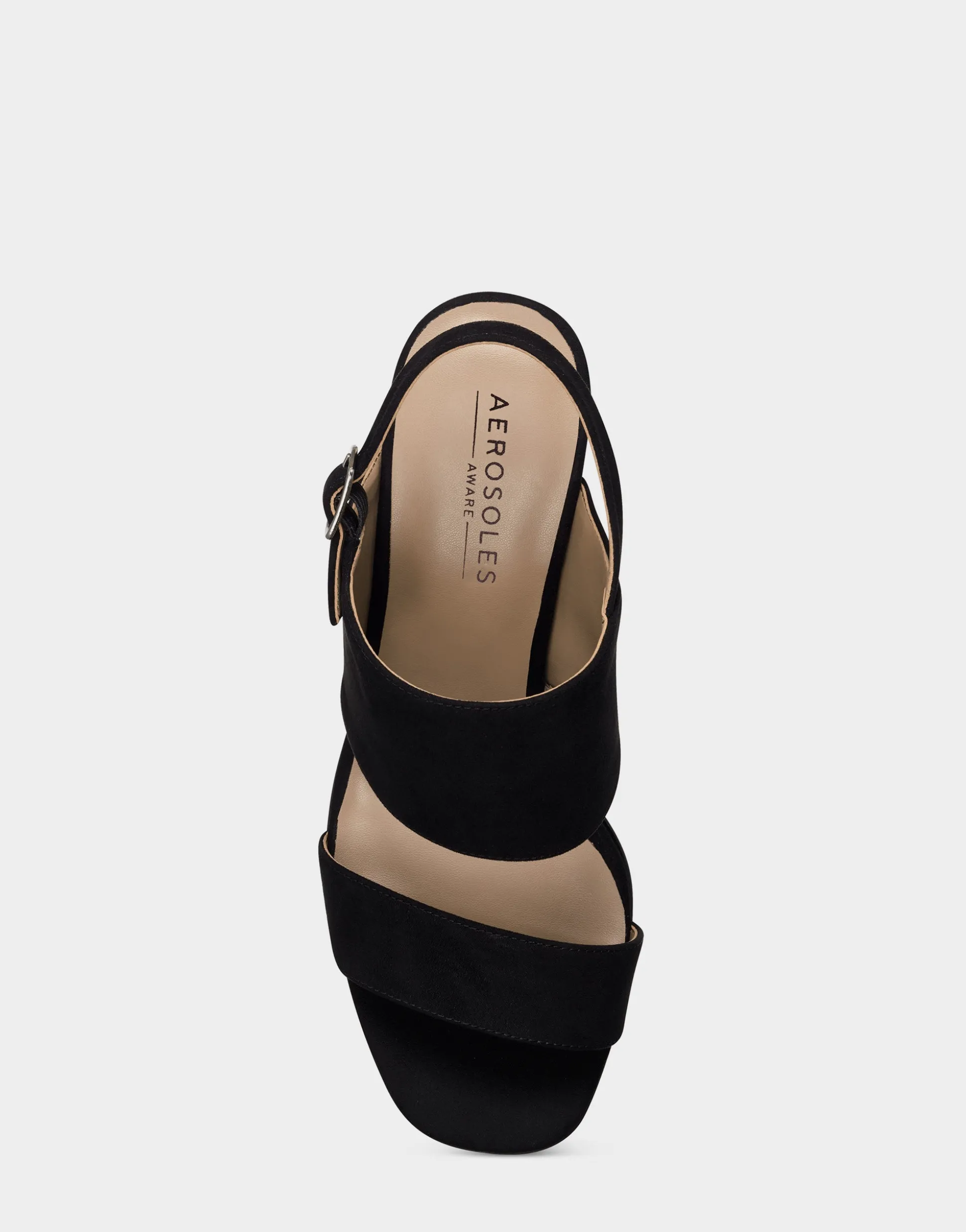 Comfortable Women's Sandal in Black Faux Suede