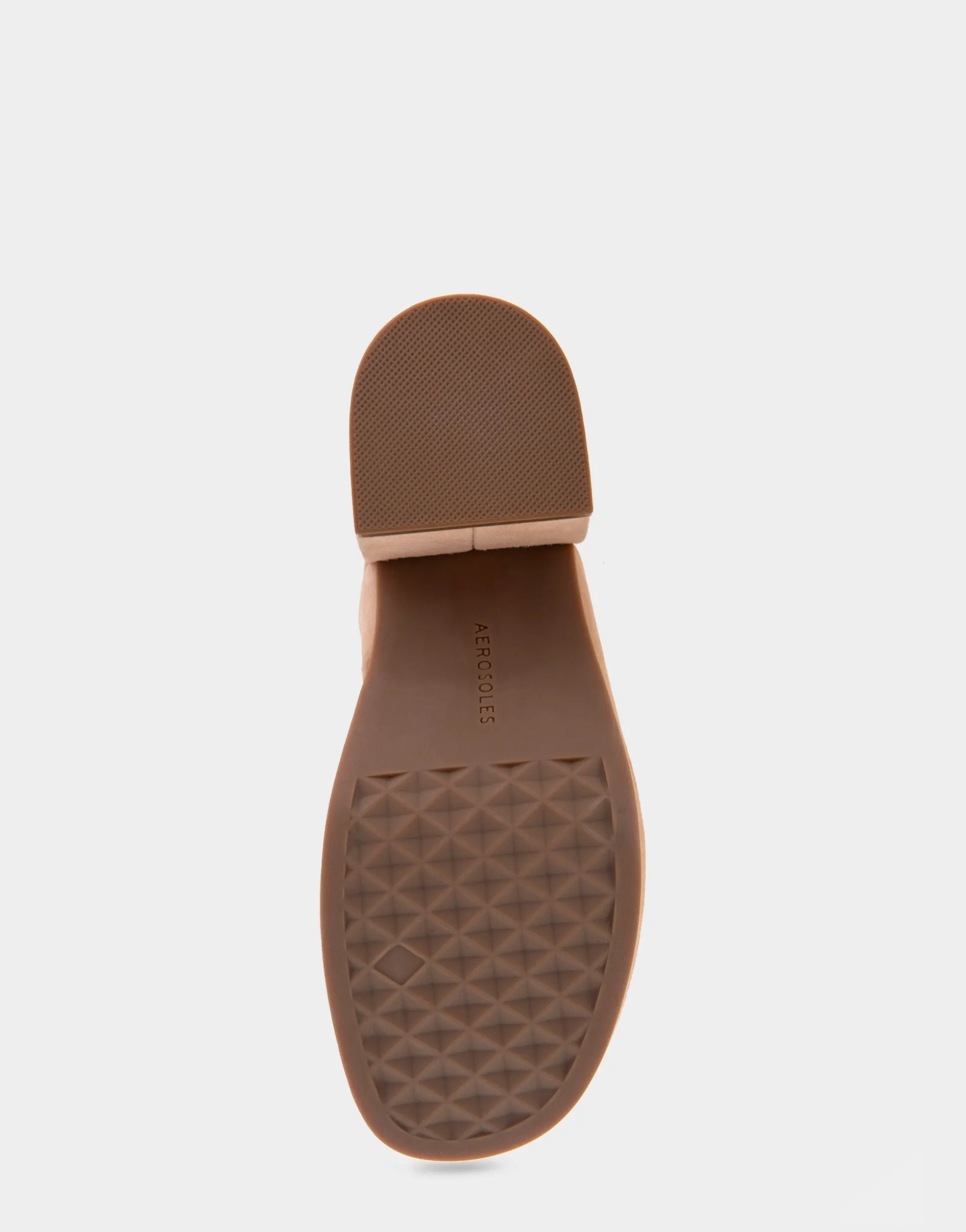 Comfortable Women's Strappy Molded Footbed Platform Sandal in Tan Suede