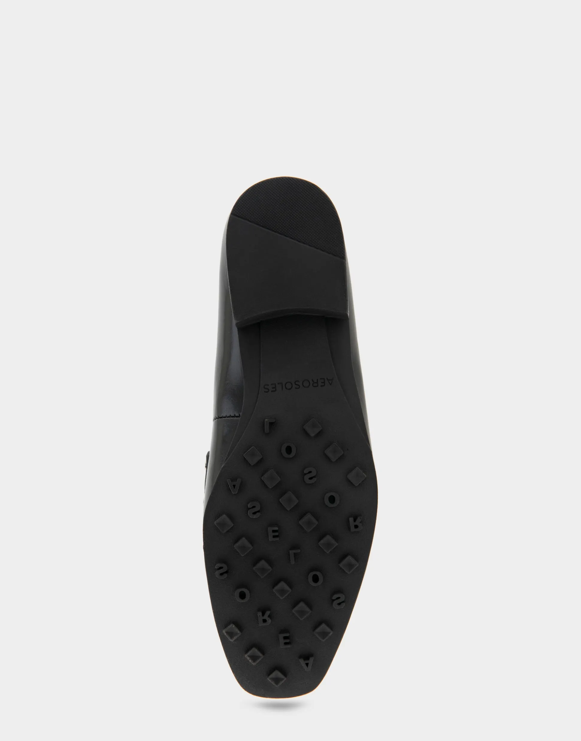 Comfortable Women's Studded Tailored Loafer in Black/silver Burnished Faux Leather Faux Leather
